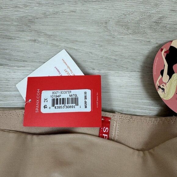 SPANX Booty Booster Mid Thigh Biker Short Size 2X Nude 10194P Suit Your Fancy - Picture 3 of 3